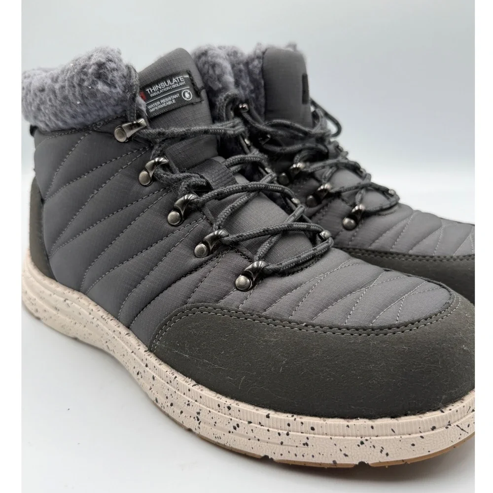 Bruno Marc 3M Thinsulate Winter Boots Gray‎ Men's Size 8